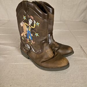 Disney Pixar Toy Story Woody Boys Cowboy Boots Size 12 Brown